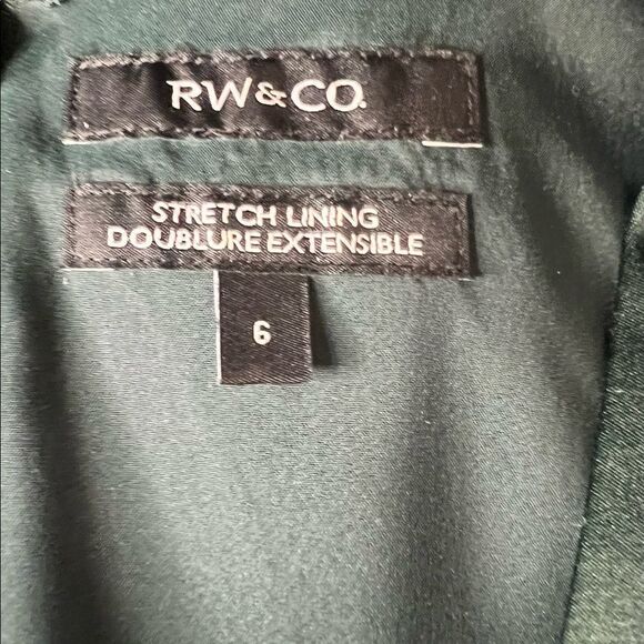 RW&CO green & black fit & flare lace dress size 6 - Picture 6 of 6